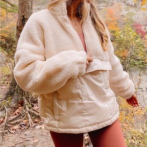 Nelly Mixed Media Half Zip